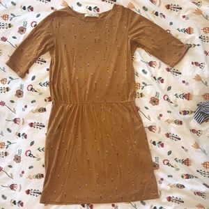 Sessùn dropwaist dress with belt + pockets - S